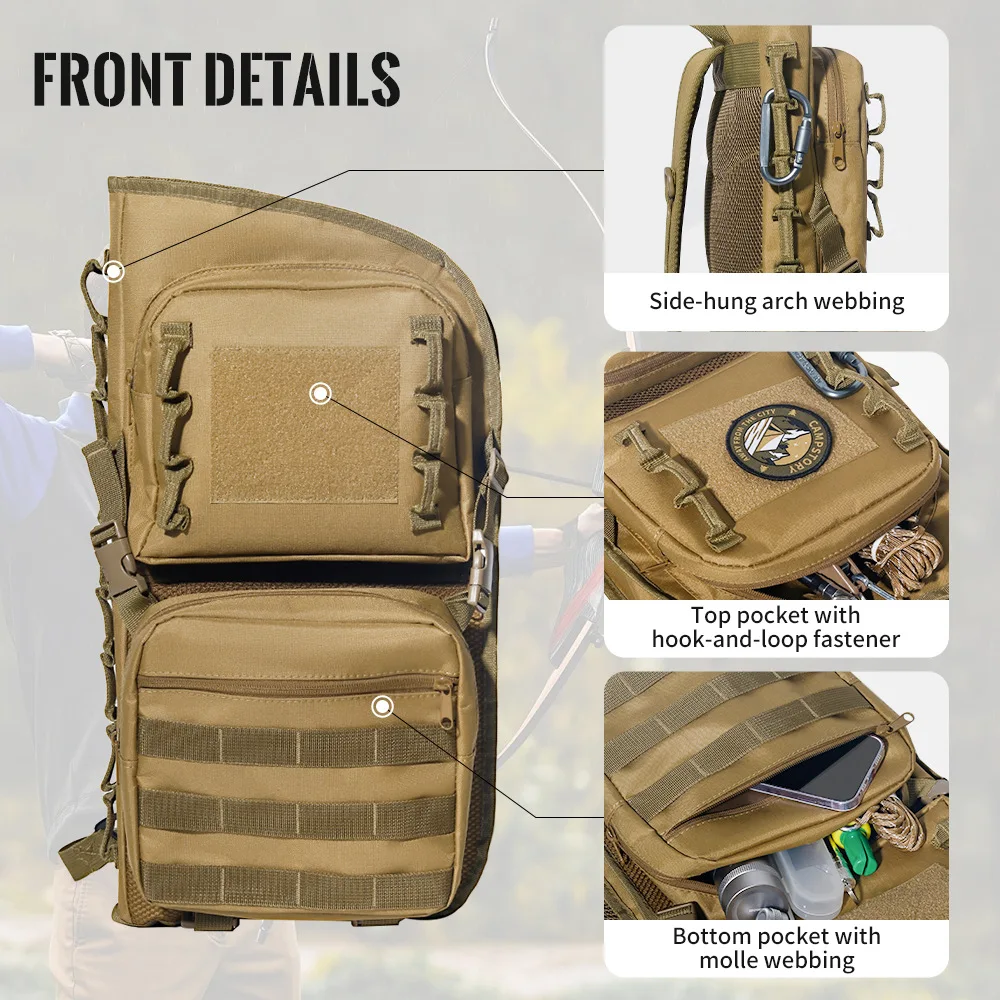 Bolsa táctica impermeable expandible para arco y flechas - imagen 3