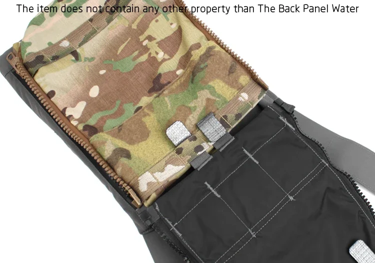 PEW Panel trasero táctico estilo FERRO, bolsa de hidratación con cremallera de agua en la placa FCPC V5 airsoft - imagen 5