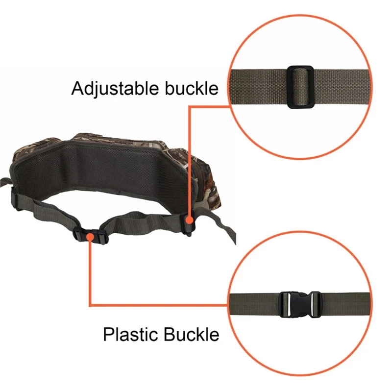 Riñonera ligera para caza táctica de excursión, riñonera impermeable, riñonera de camuflaje - imagen 5