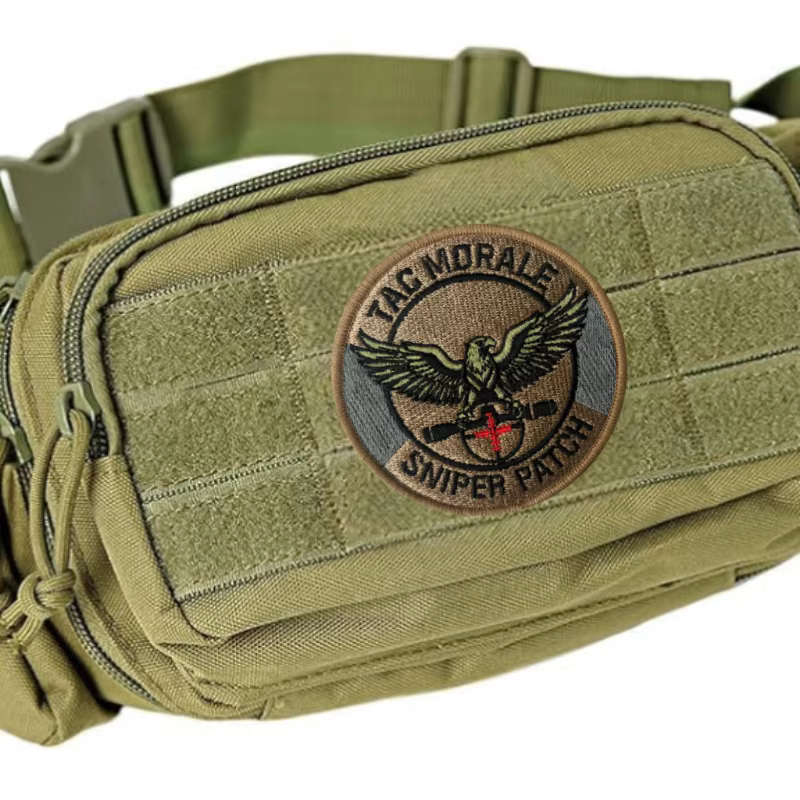 TAC MORALE parche táctico bordado Sniper con velcro mochila