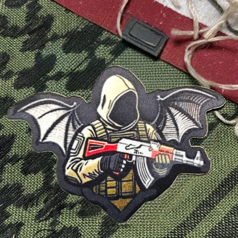 Chevron АК-47 parche con estampado de soldado chaleco táctico gancho y bucle insignia de moral mochila pegatinas decorativas parches para brazalete para ropa - imagen 2
