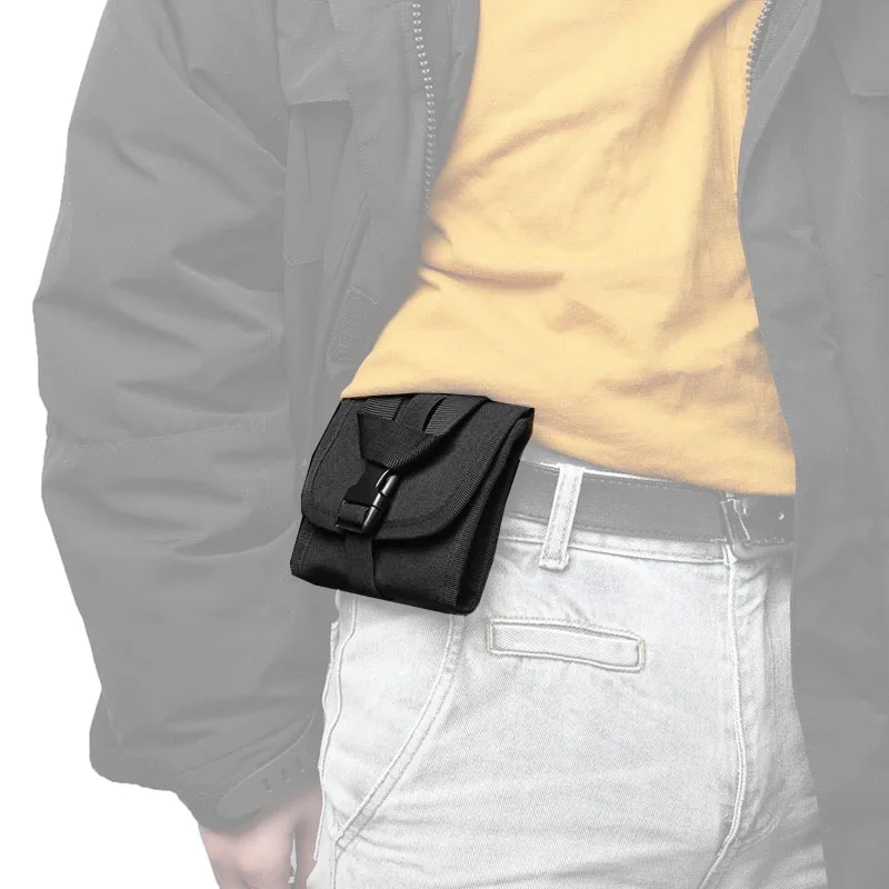 Mini bolsa redonda de 14 cartuchos para munición, bolsa pequeña de nailon, conchas para Rifle y escopeta, bolsa táctica multifuncional para cartuchos Molle - imagen 3