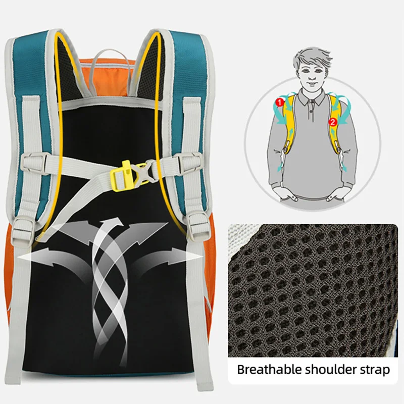 Mochila de escalada, mochila ligera de viaje de corta distancia para exteriores, mochila de senderismo para fin de semana juvenil, mochila escolar para estudiantes, bolsas deportivas - imagen 5