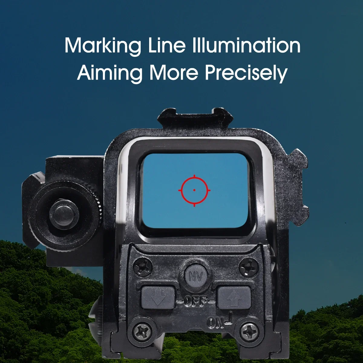 Mira telescópica táctica de punto rojo y verde 552G 553R con calibrador láser, reflejo óptico holográfico, mira para Rifle Airsoft, caza y tiro - imagen 4