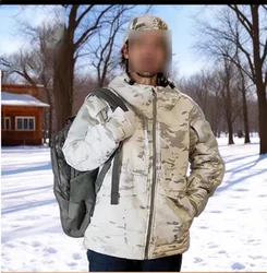 Chaqueta táctica camuflaje invierno cazador impermeable con capucha