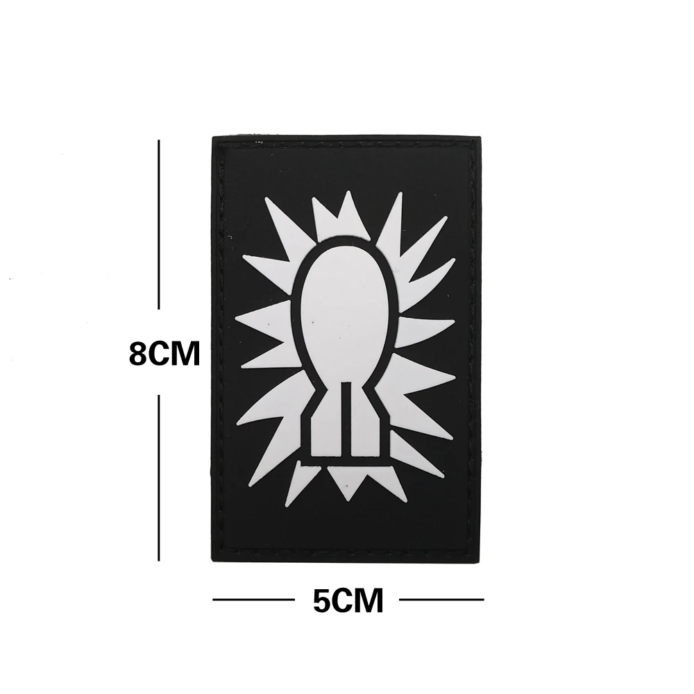 Accesorios para bolsas al aire libre, bordado con patrón inglés EOD + brazalete reflectante de PVC, mochila morale, parche de gancho y bucle - imagen 4