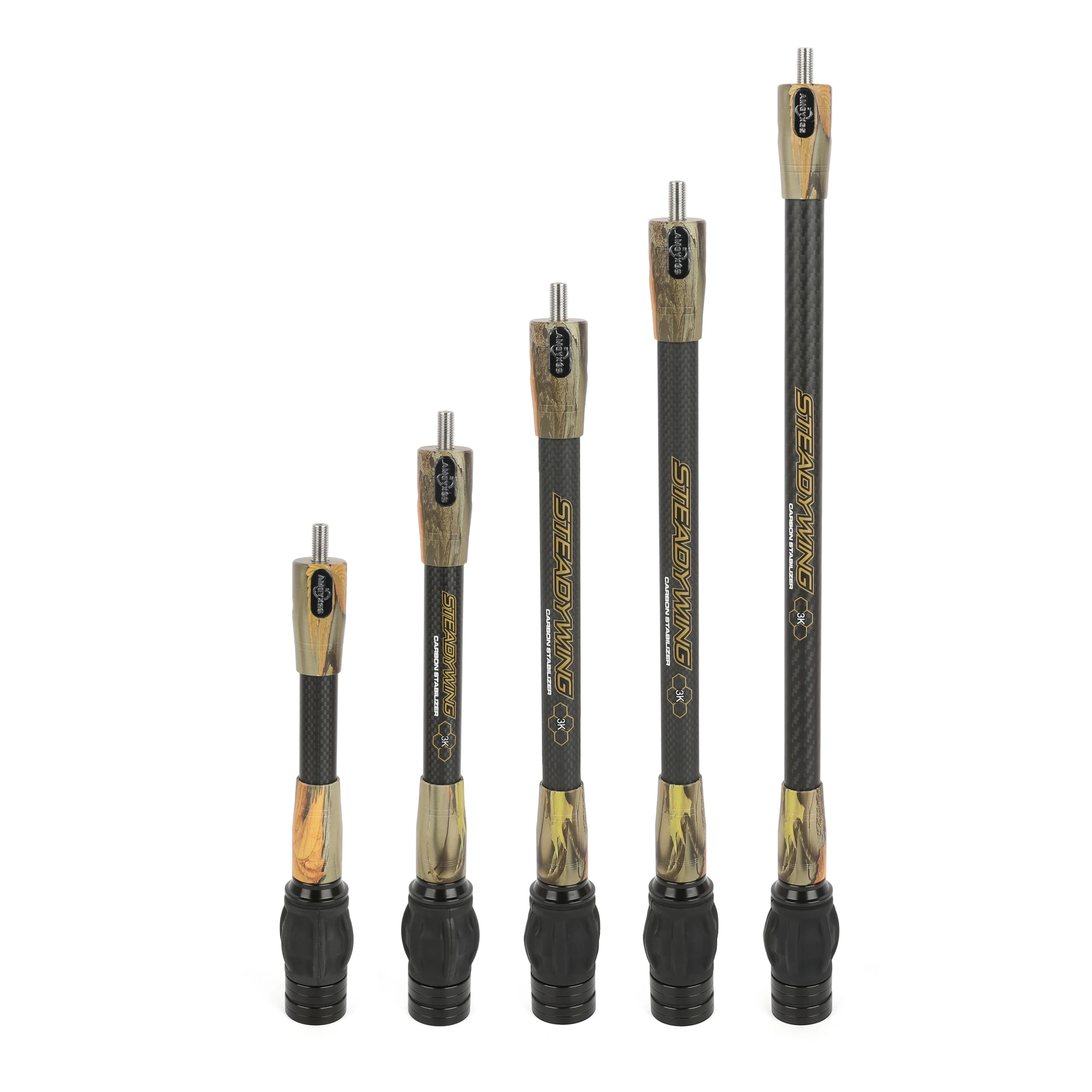 Estabilizador de carbono 3k, varilla de equilibrio de tiro con arco, amortiguador de 6/8/10/12/15 pulgadas, arco, caza al aire libre, tiro, práctica de objetivo - imagen 4