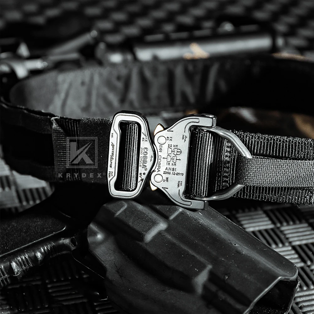 KRYDEX cinturón táctico Original Cobra hebilla Rigger hombres MOLLE cinturón 1,75 "interior 2" exterior cinturones de rango resistentes para caza al aire libre - imagen 3