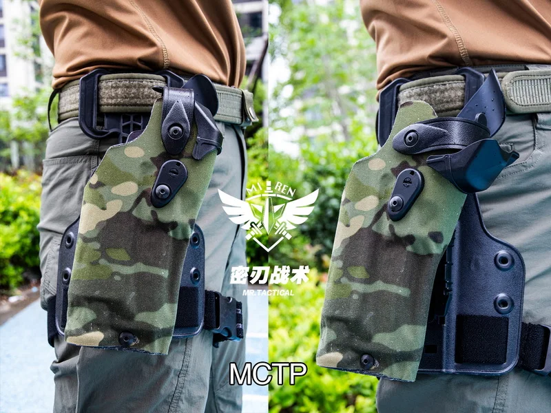 Funda táctica extracción rápida camuflaje compatible 1911 y TP9 - imagen 3