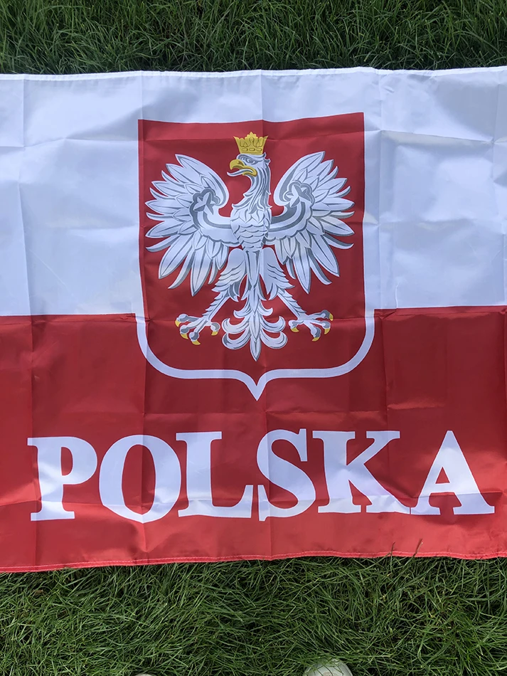 BANDERA SKY 90*150cm bandera de águila de la República de Polonia banderas polacas blanco rojo UE Polonia banderas decoración del hogar interior y exterior - imagen 3