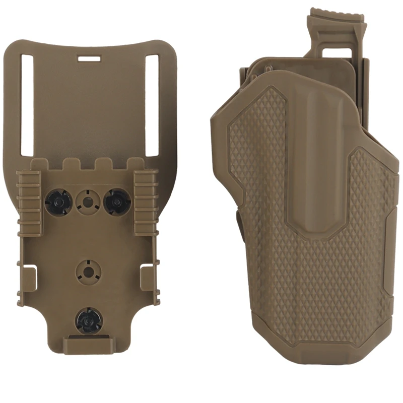 Funda de pistola táctica QLS, sistema de liberación rápida, con tirón rápido para caza de 2,5 pulgadas, cinturón Universal, bolsa para pistola G17 - imagen 2