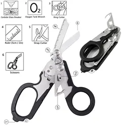 Tijeras de rescate tácticas, repuesto para Leatherman Raptor, tijeras plegables expertas de primeros auxilios, herramienta de supervivencia al aire libre, dispositivo combinado