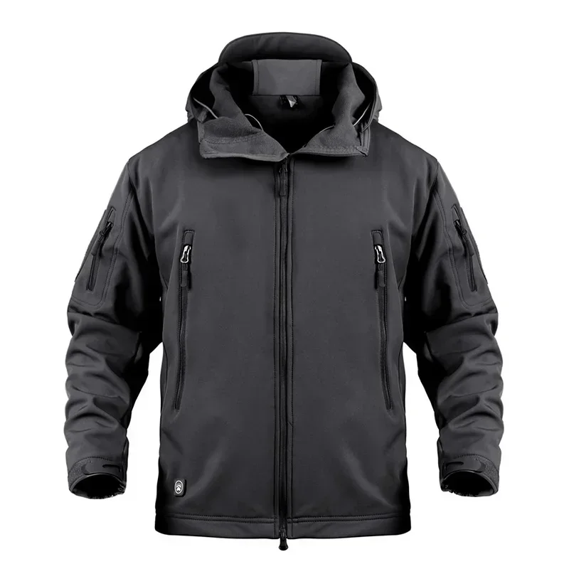 Chaqueta de caza camuflaje silenciosa lana impermeable con capucha - imagen 4