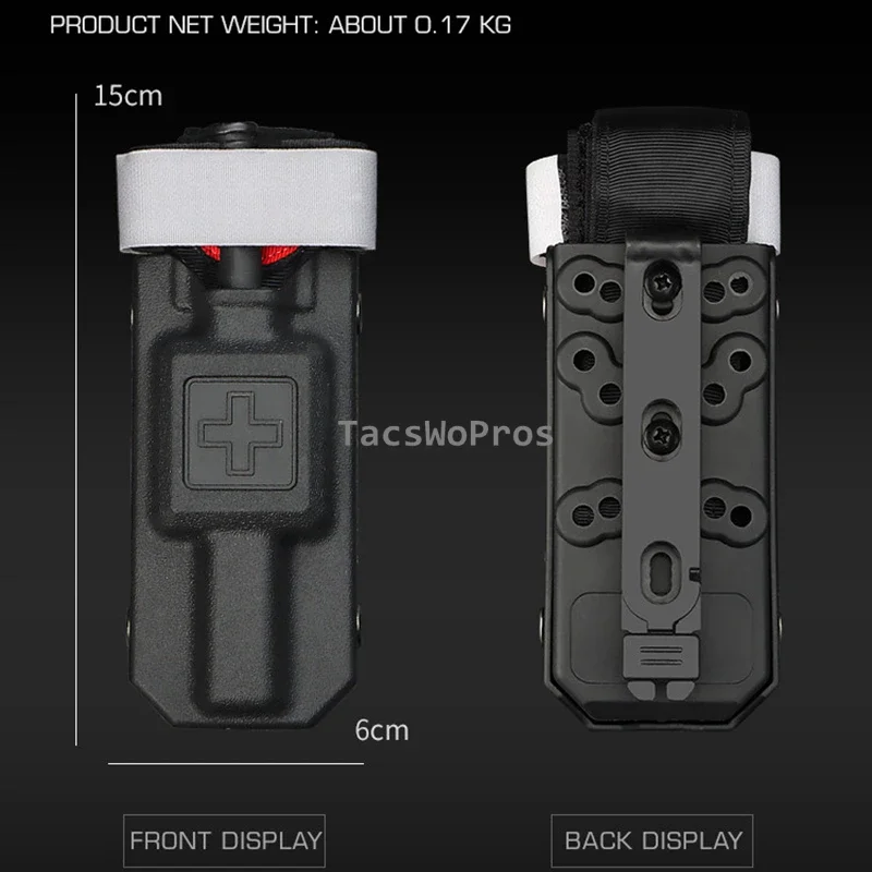 Soporte de torniquete táctico portátil MOLLE, estuche de torniquete de emergencia para caza, entrenamiento de combate al aire libre, equipo médico de primeros auxilios - imagen 4