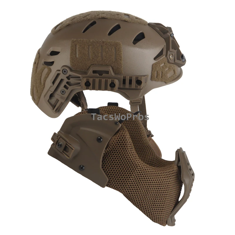 Kit de cascos tácticos totalmente cubiertos, equipo de entrenamiento Airsoft para caza, casco de protección completa Wendy 3,0, gafas extraíbles, máscara - imagen 4