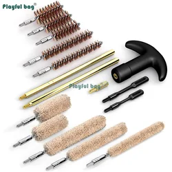 Kit limpieza pistola y rifle con cepillos latón y bolsa almacenamiento