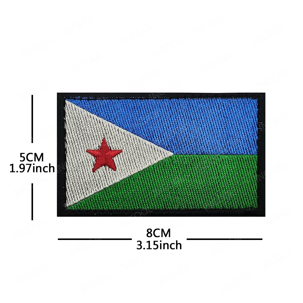 Parches bordados africanos, Marruecos, Nigeria, Argelia, Seychelles, Botswana, Gabonés, Libya, Mauritania, Djibouti, insignias de banderas de Namibia - imagen 2
