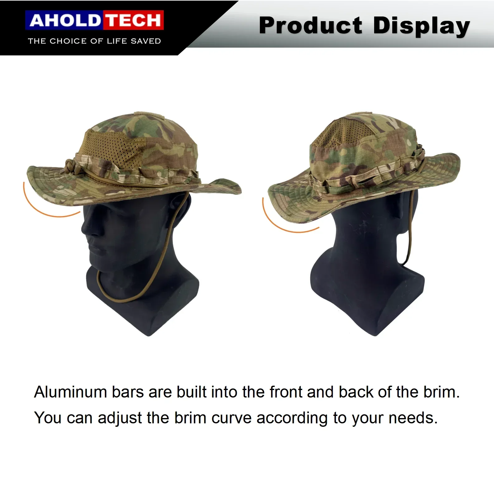 Aholdtech Sombrero de caza al aire libre Sombrero Boonie táctico Gorra de cubo para el sol Pesca Senderismo Escalada Sombreros para deportes Sombrero - imagen 4