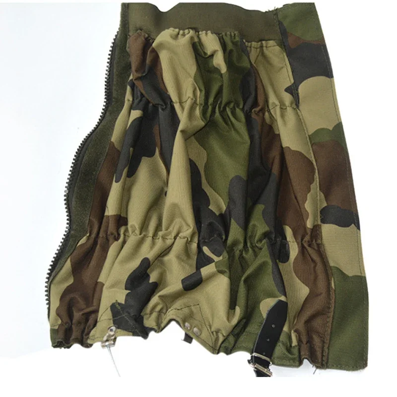 Polainas tácticas para piernas, tela Oxford impermeable, pierna hasta la rodilla, antidesgarro, ajustable, transpirable, cubierta para zapatos al aire libre para caza y Camping - imagen 5