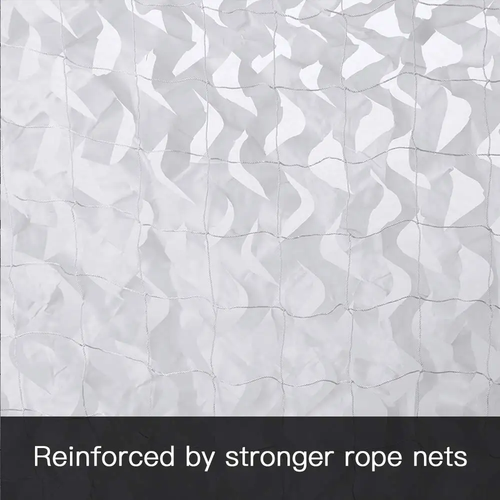 Red de camuflaje blanca para decoración de fondo de tienda de jardín, parasol, capucha, nieve, invierno, fiesta de caza, 2m x 3, 4, 3m x 3, 4, 5, 4x4 - imagen 5