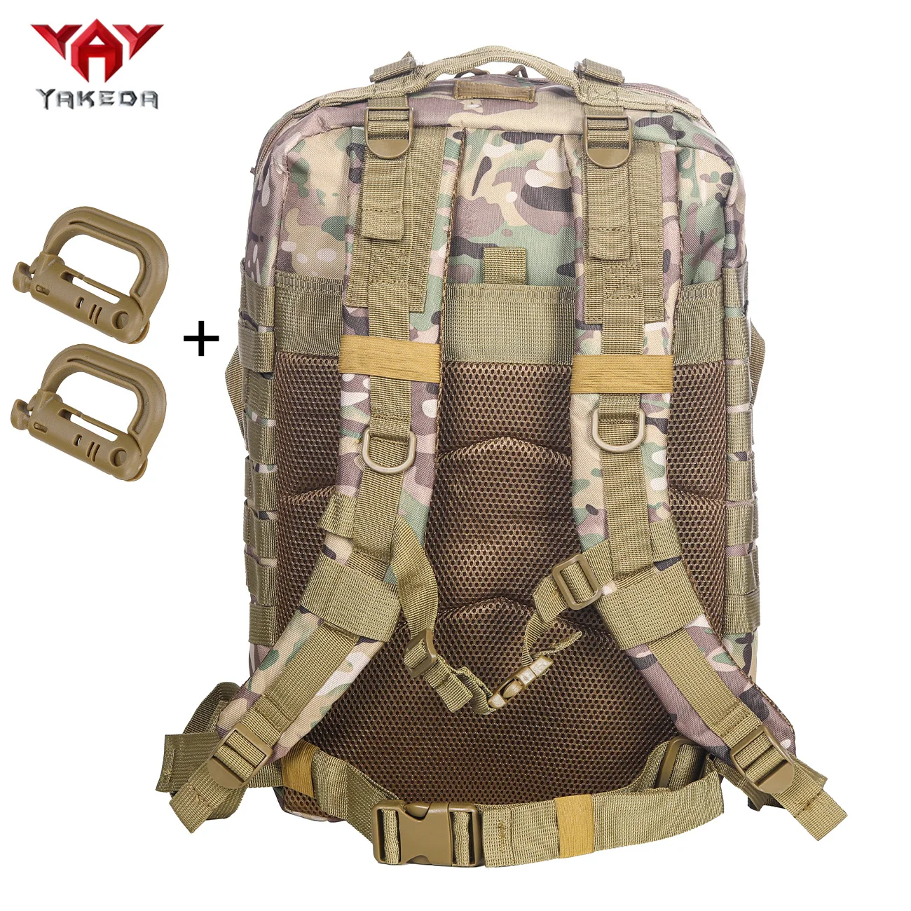 La mochila deportiva YAKEDA 3P tiene bolsillos multicapa y viene con cerraduras multifunción de 2 piezas, adecuada para acampar, hacer senderismo, etc. - imagen 5