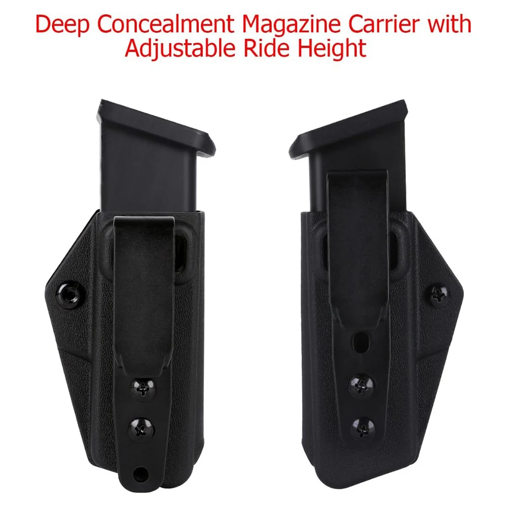 Paquete de 2 fundas para revistas Mag Carrier IWB/OWB para Glock 17,19,19X,22to27,31to39,45, transporte oculto ambidiestro para mano derecha e izquierda - imagen 3