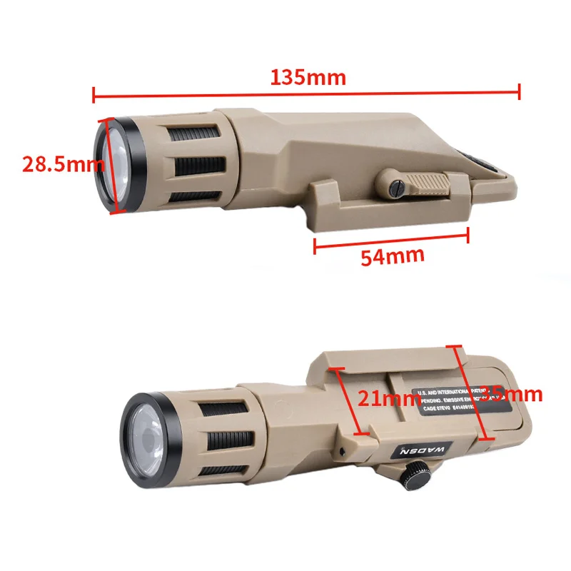 WML-G2 táctica WML larga caza linterna Nylon explorador de luz APL arma LED estroboscópica, lámpara momentánea de 20mm riel Airsoft - imagen 3