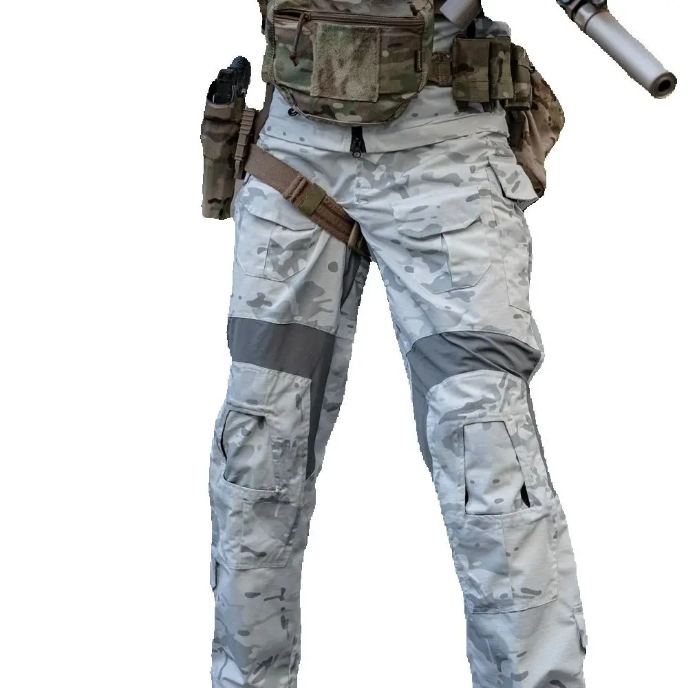 Pantalones tácticos MCAP multifunción Snow Camouflage G3, pantalones de entrenamiento para hombres al aire libre