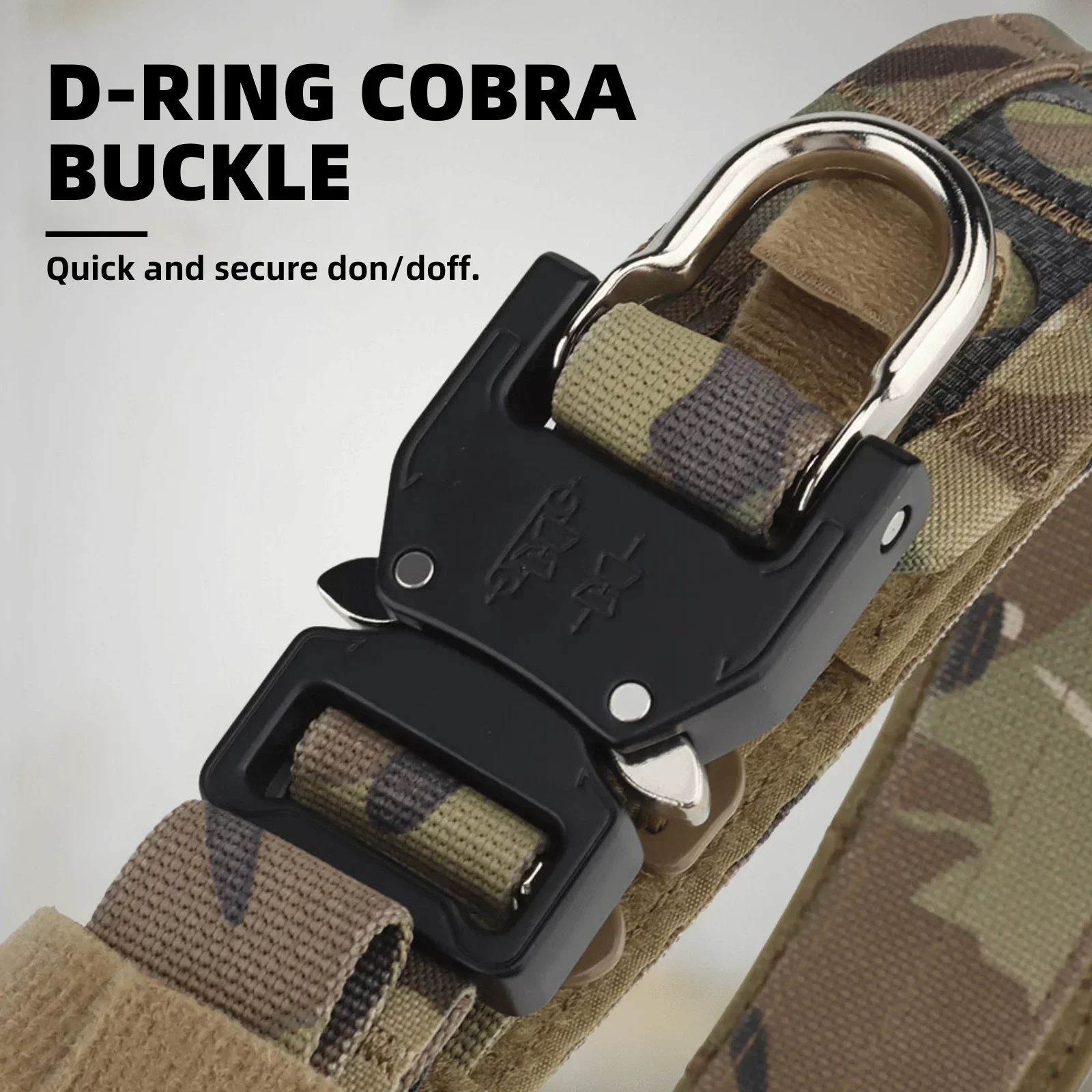 Cinturón MOLLE ligero de bajo perfil Battle Cobra, cinturón rígido de tiro cortado con láser, se adapta a la funda para caza Airsoft - imagen 4