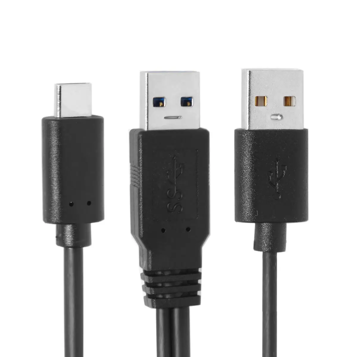 Cable USB 3,0 macho Y USB 2,0 de doble alimentación, Cable de USB-C Y a tipo C para ordenador portátil Y disco duro - imagen 5
