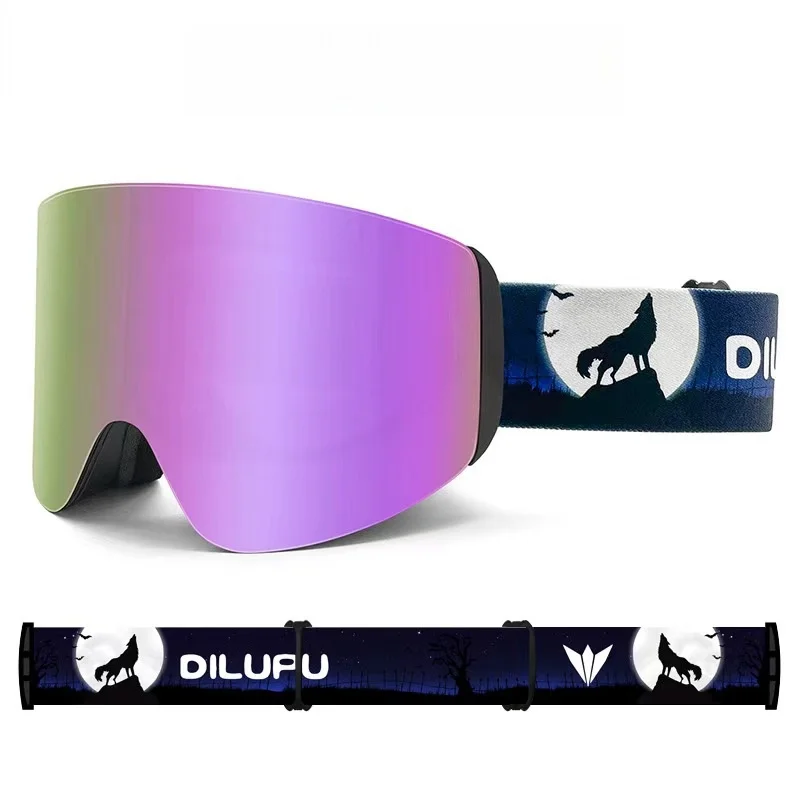 Nuevas gafas de esquí magnéticas, gafas de Snowboard antiniebla de cambio rápido, gafas de esquí profesionales con lentes de doble capa para hombres y mujeres - imagen 3
