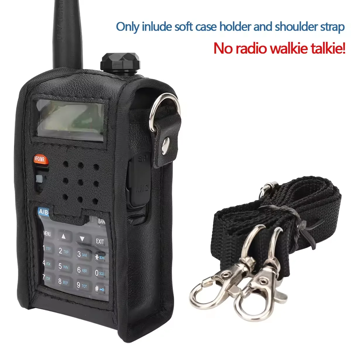 ABBREE-funda blanda serie UV-5R, accesorios, funda blanda de cuero, soporte de transporte, funda de Radio para Baofeng Walkie Talkie UV-5R/5RB - imagen 3