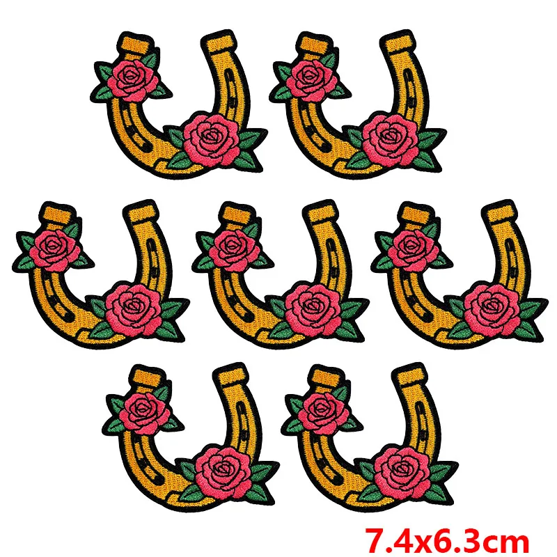 10 unids/lote, venta al por mayor, apliques de lentejuelas de vaquero, parches para planchar para ropa, parches termoadhesivos para coser ropa, parche bordado - imagen 4