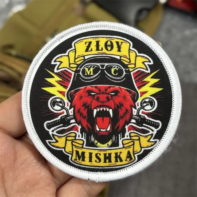Parche táctico con estampado de "oso" para ropa, insignias de moral, parches militares con gancho, pegatinas para mochila - imagen 4