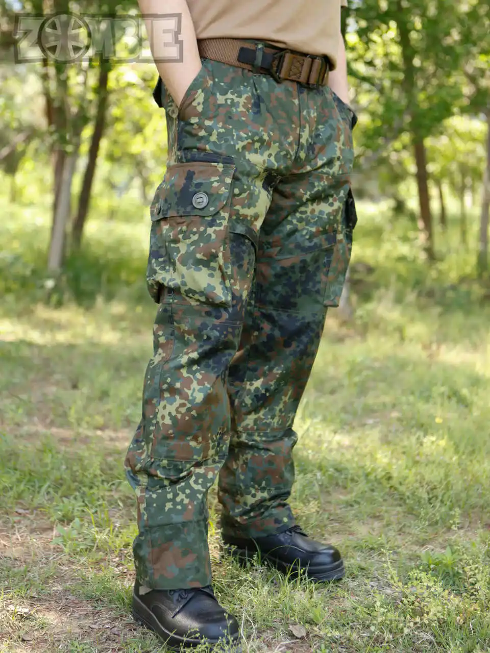 Pantalones tácticos de entrenamiento de combate multifuncionales KSK Outdoor Jungle Desert Spot Flecktarn Camo - imagen 4