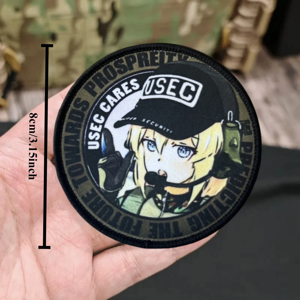 Parche táctico USEC para niñas, ropa, pistola, chica, emblema de gancho y bucle impreso, insignia de moral militar, brazalete, pegatinas para mochila - imagen 2