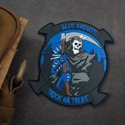 Caballeros Azules Parche táctico PVC calavera Halloween gancho y bucle
