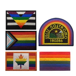 Nuevo diseño, gran oferta, bolso con parche de tela bordado, tira para el pecho, brazalete, bandera colorida, parches para mochila para ropa