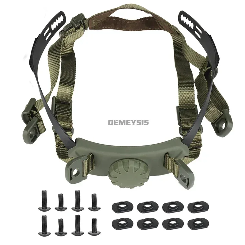 Sistema Suspensión Interior Casco demeysis - Caza Tiro CS Correa Bloqueo Cabeza Ajustable Accesorios Casco Corte Alto FAST SF - imagen 2