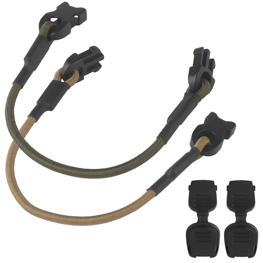 3 unids/set cuerda de fijación multiusos equipo táctico MOLLE organizar cordón elástico herramienta de caza al aire libre Camping guantes Clip hebilla