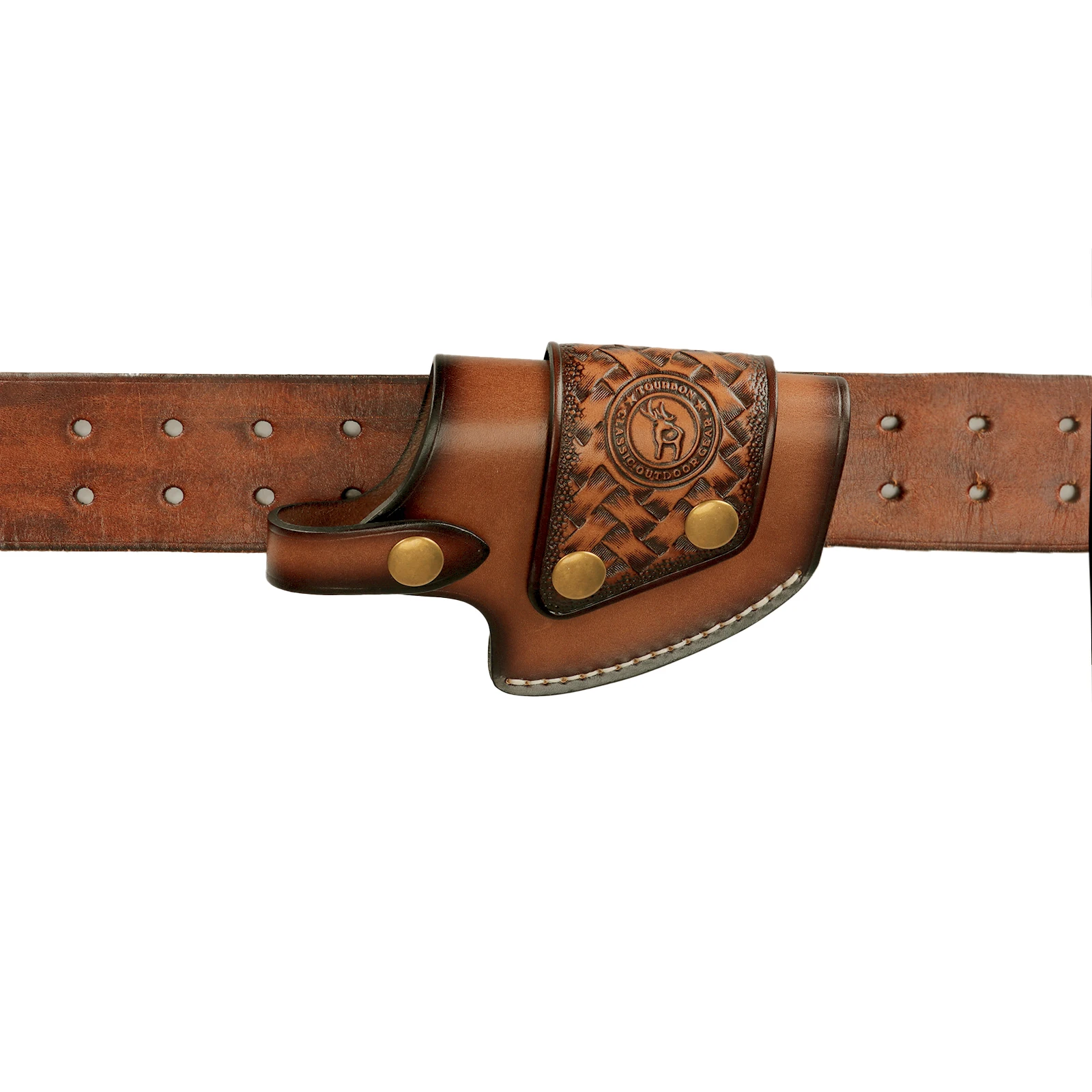 Tourbon funda cuero pistola OWB marrón – táctica - imagen 4