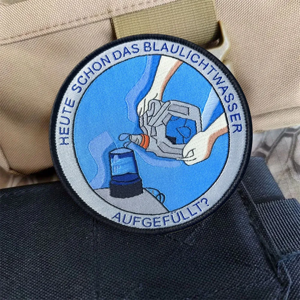 Parche táctico de repostaje de alarma, parches divertidos de gancho y bucle, brazalete, insignia de moral militar, mochila Chevron, pegatinas para chaleco - imagen 3