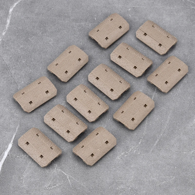 MLOK cubierta de riel 12 unids/set almohadilla de riel de plástico antideslizante de nailon Kit de fijación de protección de manos accesorio de pistola de juguete - imagen 5