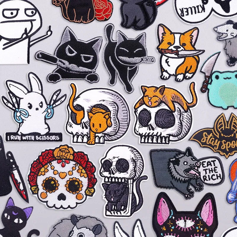 Parche termoadhesivo animal hippie punk para planchar en ropa DIY