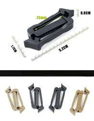 Hebilla Molle ajustable antideslizante 25 mm para correas tácticas