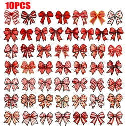 10 Uds. De parches bordados con pajarita de dibujos animados para leer amor y escuchar, parches para planchar DIY para ropa, chaquetas, pantalones vaqueros, decoración para coser ropa