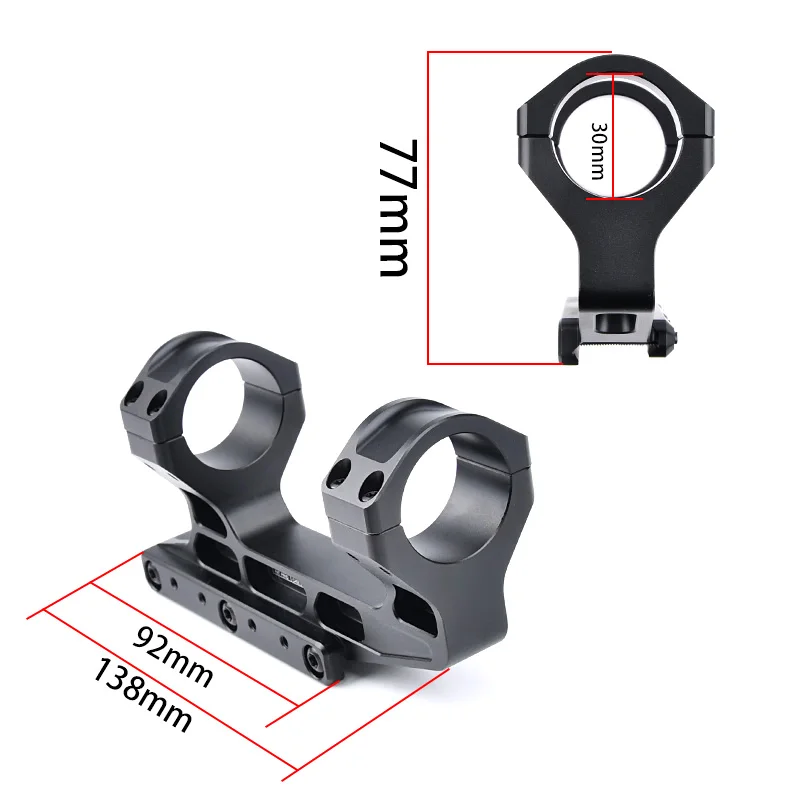 WADSN Airsoft táctico rápido Lpvo alcance montaje 30mm linterna de punto rojo para Rifle AR15 20mm Picatiny Rail accesorios de Base de mira - imagen 4