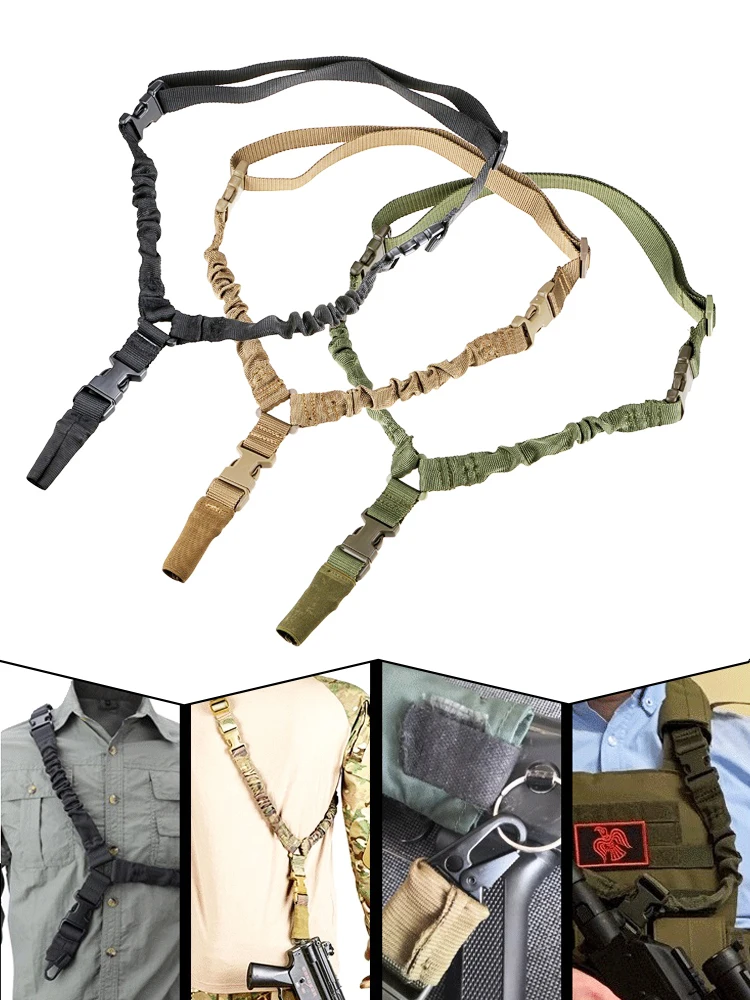 Correas tácticas multifuncionales de un solo punto, eslinga táctica CS Real ajustable, accesorios de caza con almohadilla - imagen 2
