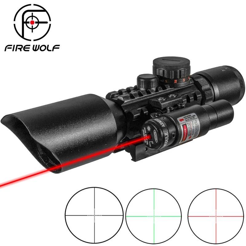 FIRE WOLF M9 Mira telescópica táctica 3-10x42 de caza