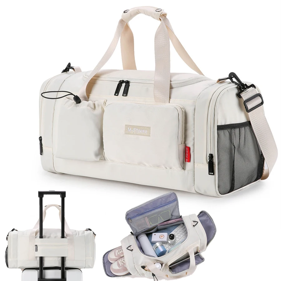 Mochila para gimnasio y Yoga, bolsa de viaje para mujeres y hombres, entrenamiento físico, playa, piscina, zapatos húmedos secos, bolsillo, deportes al aire libre, natación, mochila - imagen 2